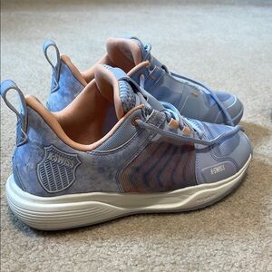 K-Swiss Blue and Tan Sneakers